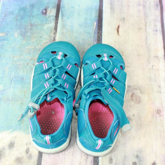 Keen Kids Newport H2 Deep Lagoon Blue Pink Waterproof Sport Outdoor Sandals US 1 - Picture 6 of 9